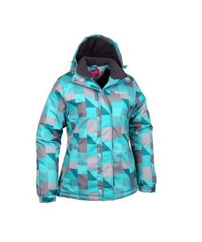 Dawn Womens Printed Ski Jacket Turquoise $28.99 Ski