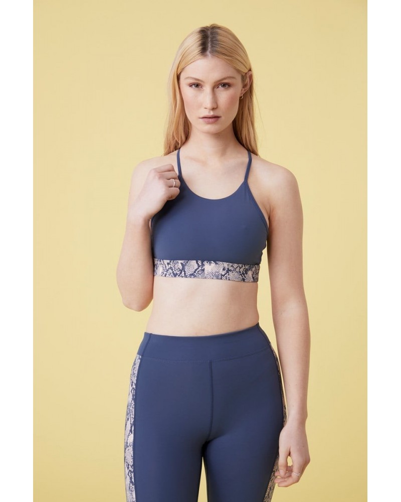 Vinyasa Womens Light Support Bra Navy $17.10 Active