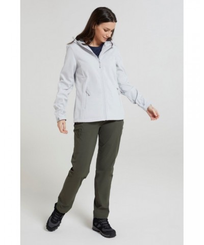 Exodus Womens Water Resistant Softshell Jacket Light Grey $28.70 Jackets