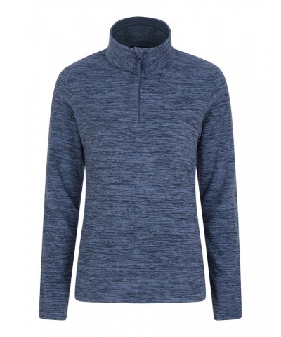 Snowdon Melange Womens Half-Zip Fleece Dark Blue $12.99 Fleece