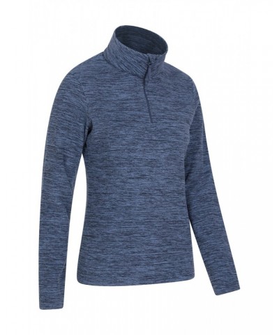 Snowdon Melange Womens Half-Zip Fleece Dark Blue $12.99 Fleece