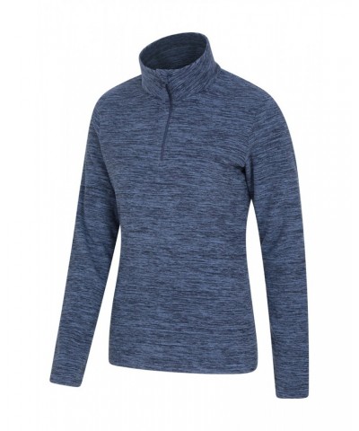 Snowdon Melange Womens Half-Zip Fleece Dark Blue $12.99 Fleece