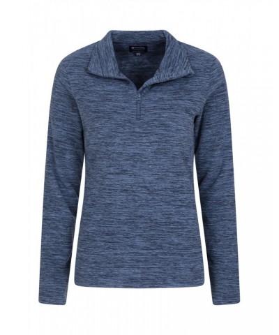 Snowdon Melange Womens Half-Zip Fleece Dark Blue $12.99 Fleece