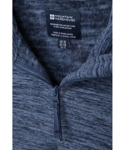 Snowdon Melange Womens Half-Zip Fleece Dark Blue $12.99 Fleece