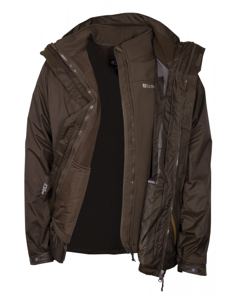 Bracken Extreme 3 in 1 Mens Waterproof Jacket Brown $61.50 Jackets