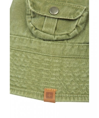 Washed Pocket Bucket Hat Khaki $11.39 Accessories