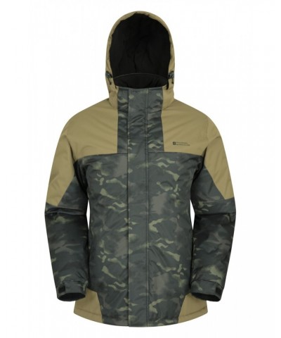 Shadow Mens Printed Ski Jacket Dark Khaki $30.79 Jackets