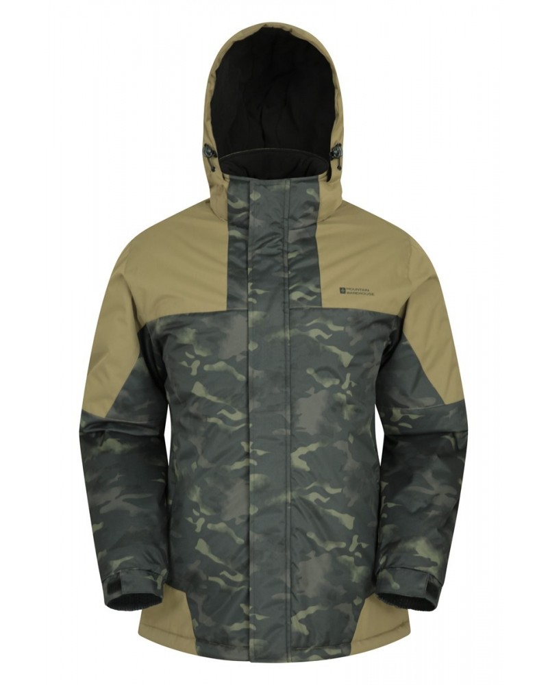 Shadow Mens Printed Ski Jacket Dark Khaki $30.79 Jackets