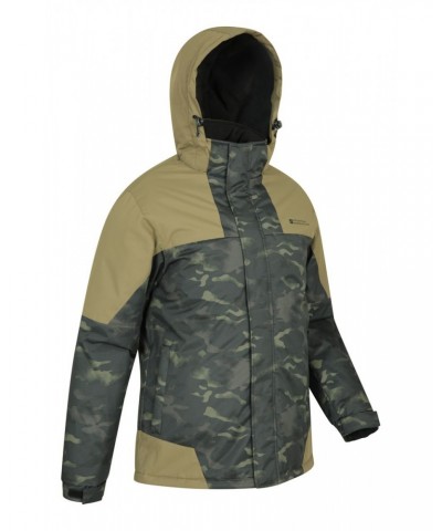 Shadow Mens Printed Ski Jacket Dark Khaki $30.79 Jackets