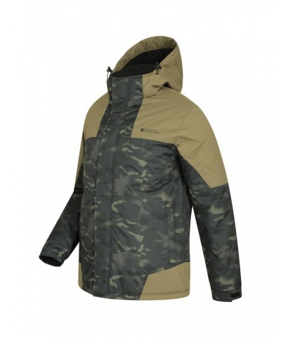 Shadow Mens Printed Ski Jacket Dark Khaki $30.79 Jackets