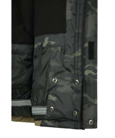 Shadow Mens Printed Ski Jacket Dark Khaki $30.79 Jackets