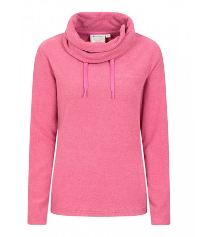 Hebridean Womens Cowl Neck Sweatshirt Dark Pink $20.34 Fleece