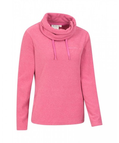 Hebridean Womens Cowl Neck Sweatshirt Dark Pink $20.34 Fleece