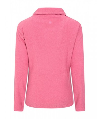 Hebridean Womens Cowl Neck Sweatshirt Dark Pink $20.34 Fleece