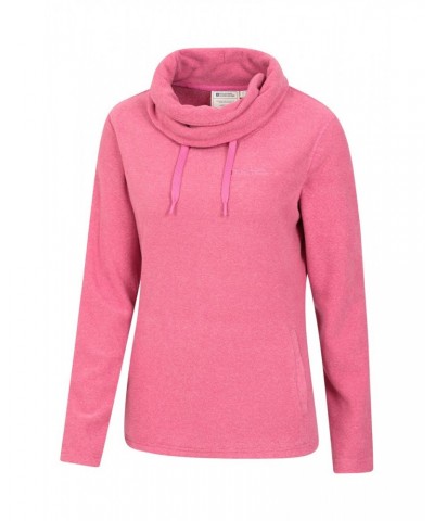 Hebridean Womens Cowl Neck Sweatshirt Dark Pink $20.34 Fleece