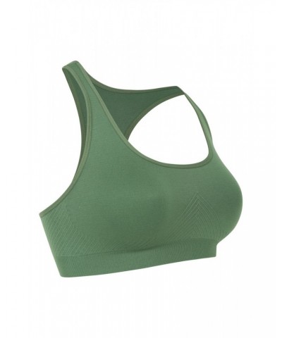 Womens Anti-chafe Seamless Bra Dark Khaki $12.50 Active