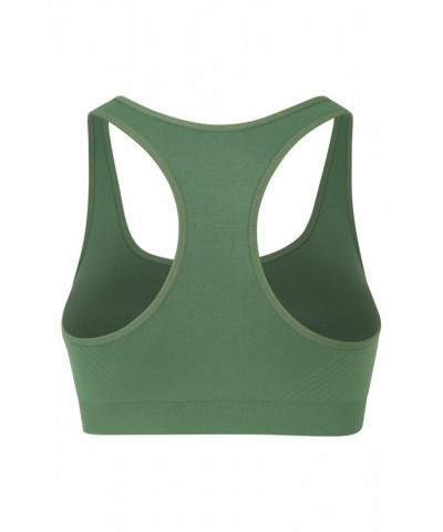 Womens Anti-chafe Seamless Bra Dark Khaki $12.50 Active