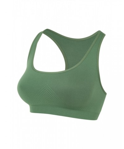 Womens Anti-chafe Seamless Bra Dark Khaki $12.50 Active