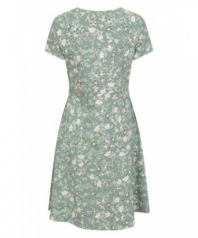 Orchid Patterned Womens UV Dress Pale Green $18.13 Dresses & Skirts