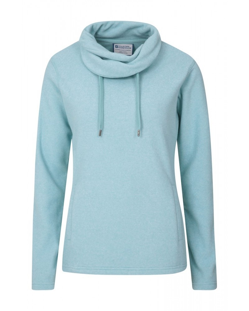 Hebridean Womens Cowl Neck Sweatshirt Mint $18.50 Fleece