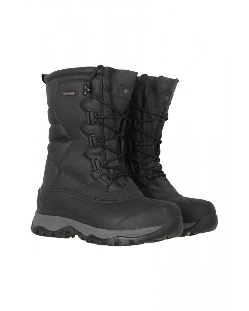 Nevis Extreme Mens Snow Boots Jet Black $25.50 Footwear