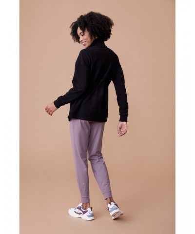 Central Womens Roller-Neck Fleece Black $17.70 Fleece