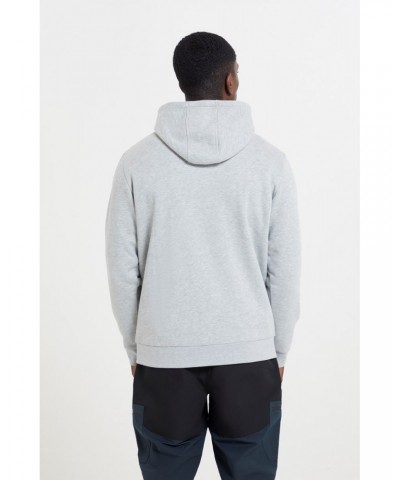 Circular Sunset Mountain Mens Graphic Hoodie Grey $15.84 Tops