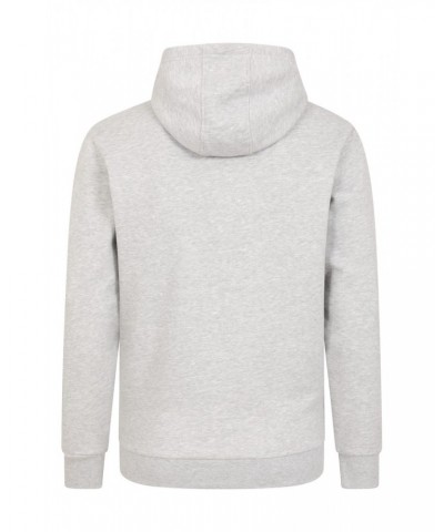 Circular Sunset Mountain Mens Graphic Hoodie Grey $15.84 Tops