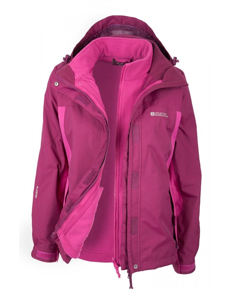 Storm Womens Waterproof 3 in 1 Jacket Pink $47.30 Jackets