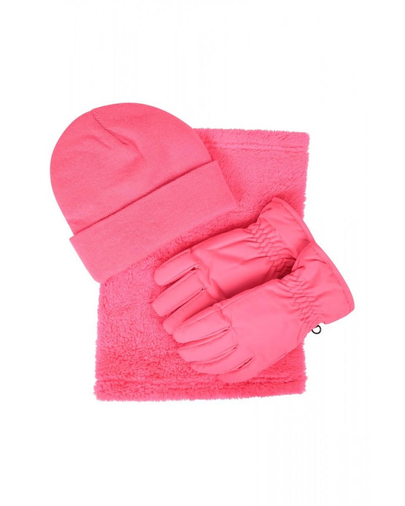 Kids Winter Accessories Set Dark Pink $20.29 Accessories