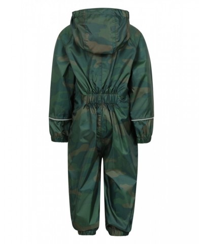 Puddle Kids Printed Waterproof Rain Suit Khaki $19.94 Babywear