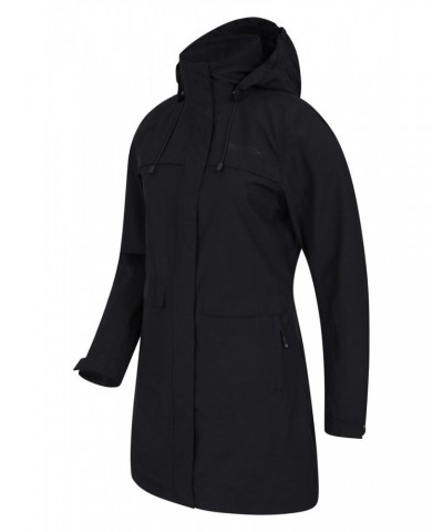 Cloud Burst Textured Womens Waterproof Jacket Black $36.00 Jackets