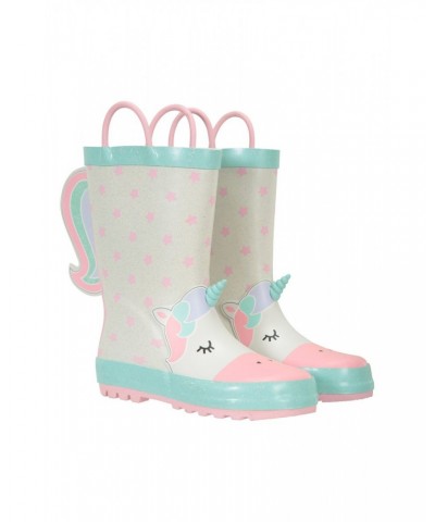 Glitter Unicorn Toddler Rain Boots White $13.49 Footwear