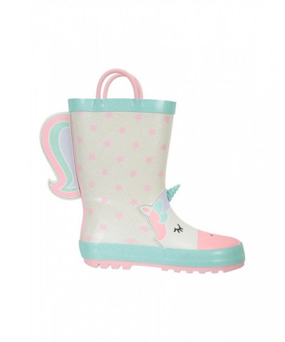 Glitter Unicorn Toddler Rain Boots White $13.49 Footwear