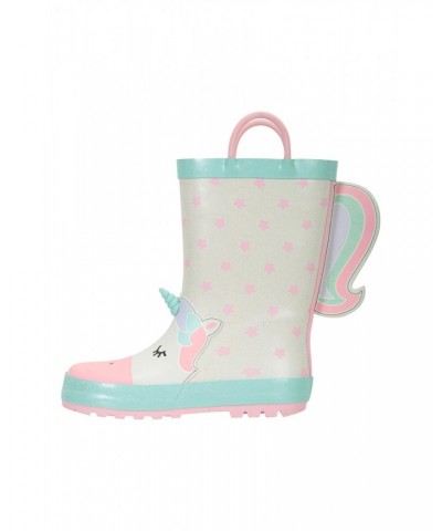 Glitter Unicorn Toddler Rain Boots White $13.49 Footwear