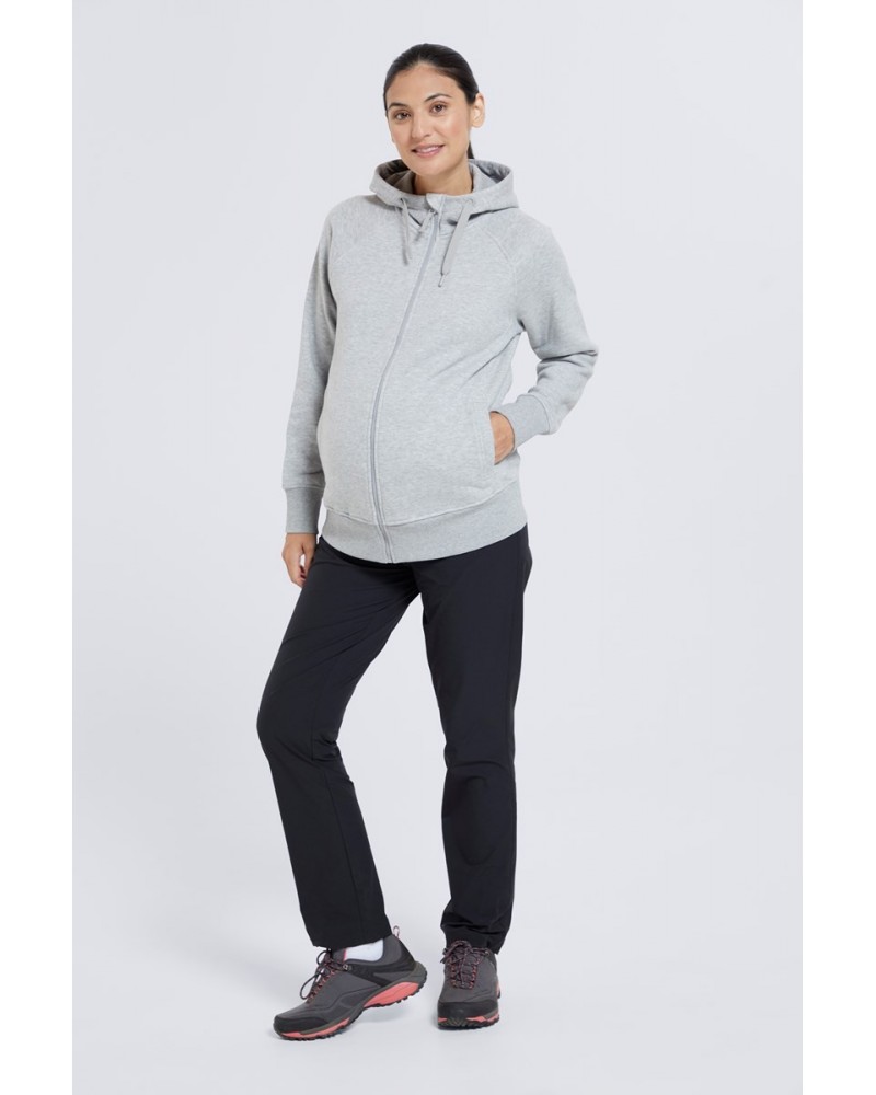 Carnelian Maternity Hooded Fleece Grey $18.40 Maternity