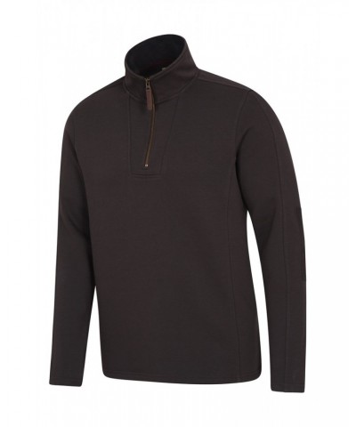 Zeta Mens Zip Neck Top Grey $15.07 Fleece