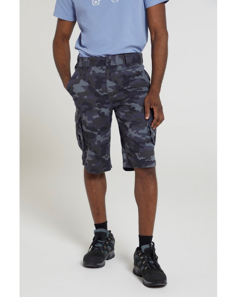 Mens Camo Cargo Shorts Blue Camo $20.68 Pants