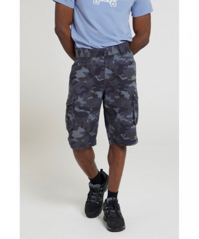 Mens Camo Cargo Shorts Blue Camo $20.68 Pants