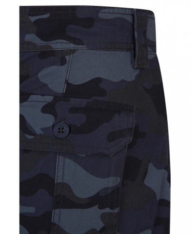 Mens Camo Cargo Shorts Blue Camo $20.68 Pants