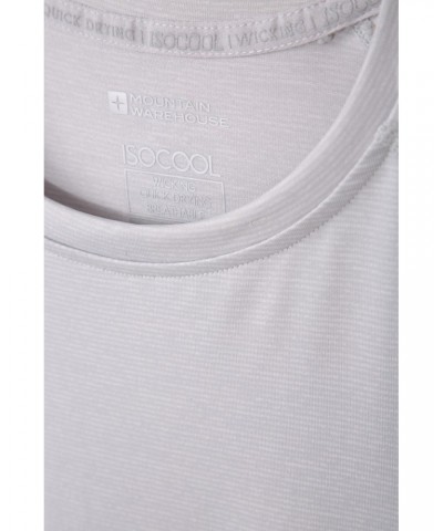 Agra IsoCool Mens Striped Tee White $15.84 Active