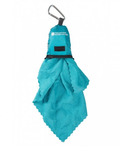 Clip Travel Towel - 40 x 40cm Teal $9.71 Travel Accessories