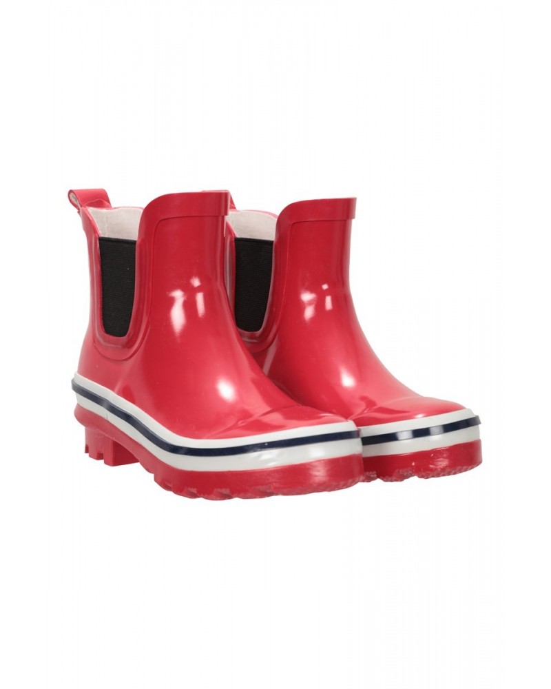 Kids Short Chelsea Rain Boots Red $14.84 Footwear