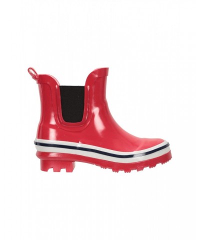 Kids Short Chelsea Rain Boots Red $14.84 Footwear