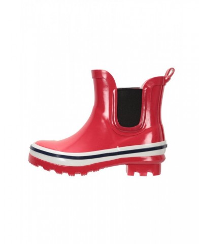 Kids Short Chelsea Rain Boots Red $14.84 Footwear