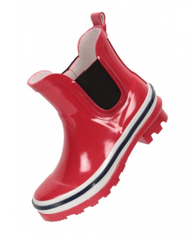 Kids Short Chelsea Rain Boots Red $14.84 Footwear