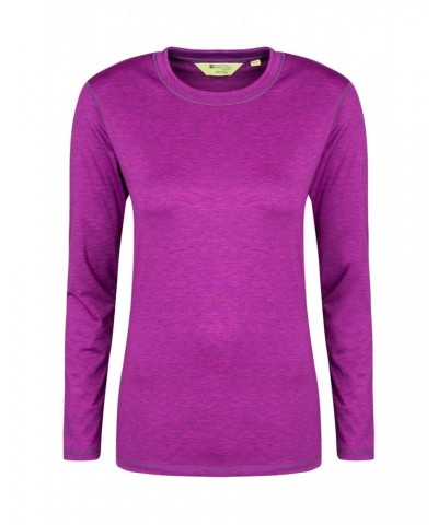 Panna Womens Long Sleeved Top Berry $13.25 Active