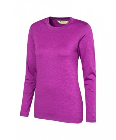 Panna Womens Long Sleeved Top Berry $13.25 Active