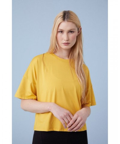 Shadow Womens Crop Top Mustard $14.75 Tops