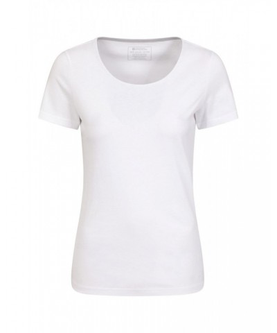 Eden Womens Organic Round Neck T-Shirt White $11.39 Tops
